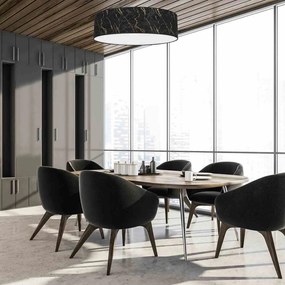 Lampa sufitowa, czarna, złota, okrągła SENSO Black/Gold 3xE27 Ø60cm