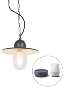 Zewnetrzna Inteligentna lampa wisząca zewnętrzna antracytowa IP44 w tym WiFi ST64 - Kansas GraphitePrzemysłowy Oswietlenie zewnetrzne