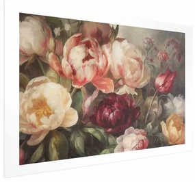 Plakat Piwonie 90x60 cm bez ramy z marginesem ARTGEIST B