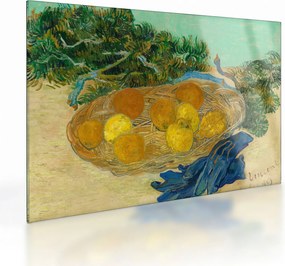 Obraz na szkle - Vincent van Gogh, Still Life of  Oranges and Lemons with  Blue Gloves, reprodukcje (70x50 cm)