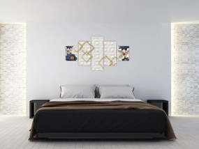 Obraz - Diamentowe kwiaty (125x70 cm)