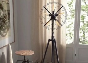 Lampa stojąca na statywie w formie wentylatora