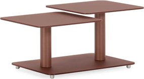 Szklany stolik w kolorze terakoty 54x115 cm Elvi – Marckeric