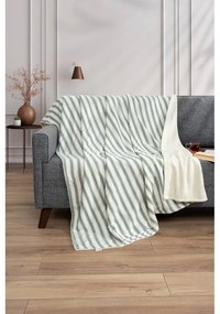 Biały/zielony koc 150x190 cm Soren Wellsoft – Mijolnir