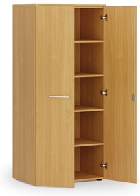 Szafa biurowa z drzwiami PRIMO WOOD, 800 x 500 x 1781 mm, buk