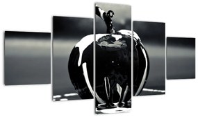 Obraz czarnego jabłka (125x70 cm)
