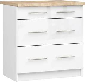 Dolna szafka kuchenna w kolorze biały połysk S5-T04