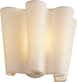 Lampa ścienna Japandi beżowa lniana 20 cm - Oyster