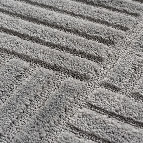 Dywan nowoczesny 3D Art Kwadraty szary 80 cm x 250 cm