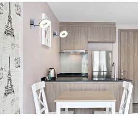 Kinkiet LED w kolorze srebra z połyskiem Thema – Candellux Lighting