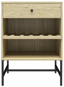 Szafka na wino w dekorze sosny w naturalnym kolorze na 6 butelek, 60x83 cm Tamlin – Queer Eye
