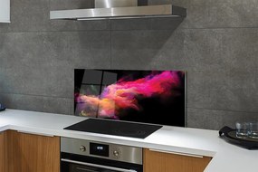 Panel szklany do Kuchni Różowa Geometria Fraktalna