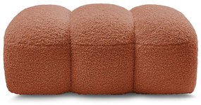 Ceglasty podnóżek z materiału bouclé Hippolyte – Bobochic Paris
