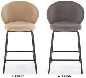 Tapicerowany popielaty hoker A3-Z66