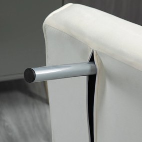 HOMCOM Fotel relaksacyjny z funkcją leżanki i łóżka gościnnego kremowy 65x69x80 cm | Aosom PL