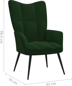 Ciemnozielony welurowy fotel pikowany - Verria