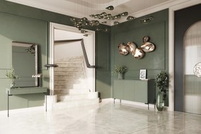 Komoda Sonatia 150 cm trzydrzwiowa - oliwka / nogi czarne