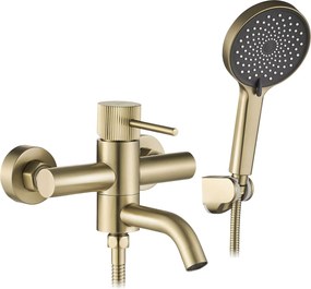 Bateria wannowa Rea Lungo Stripe Złota Szczotkowana