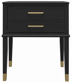 Czarna szafka nocna Westerleigh – CosmoLiving by Cosmopolitan