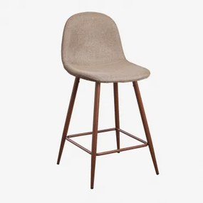 Wysoki Stołek Glamm Ciemne Drewno & Gris Topo & ↑65 Cm - Sklum