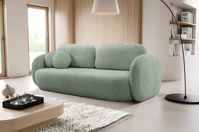 Masseno Sofa AMICO z funkcją spania i pojemnikiem na pościel, Rozkładana sofa - Zielony, ABRIAMO 10