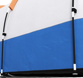 Outsunny Namiot kempingowy dla 3 osób, z haczykiem na latarnię, trzema wejściami, wodoodporny, Pomarańczowy