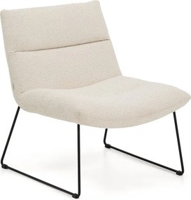 Beżowy fotel z tkaniny szenilowej Asen – Kave Home