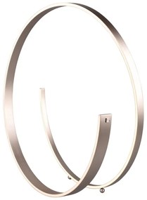 Szara lampa stojąca LED ze sterowaniem głosowym/mobilną aplikacją i metalowym kloszem (wysokość 75 cm) Cinardi – CINQUE