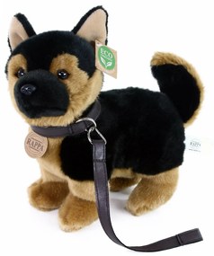 Rappa Pluszowy owczarek niemiecki ze smyczą stoją cy, 23 cm ECO-FRIENDLY