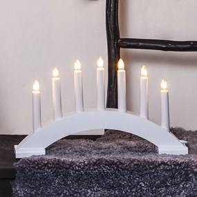 Klasyczny biały świecznik adwentowy Linda