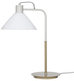 Biała lampa stołowa ze szklanym kloszem (wysokość 44 cm) Spot – Hübsch