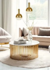 Złota lampa wisząca z regulowaną wysokością - K574- Z4-H92