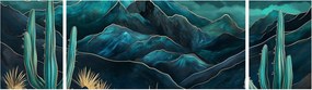 Obraz - Turkusowa noc (170x50 cm)