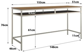 Biurko 51x153 cm Bradford – Støraa