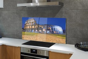 Szkło do Kuchni na Ścianę Koloseum w Blasku Zachodzącego Słońca