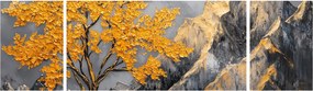 Obraz – Złote drzewo w górach (170x50 cm)