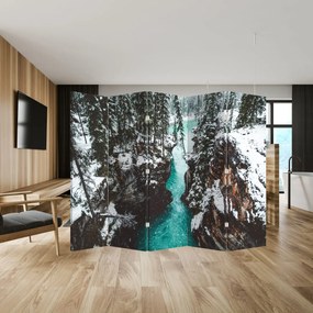 Parawan - Górska rzeka zimą (210x170 cm)