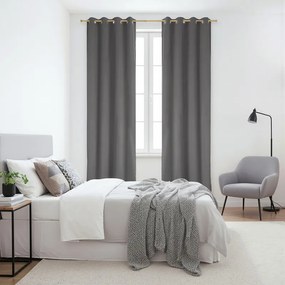 Zasłona gotowa welurowa na przelotkach 140x250 GRAFIT velvet Virella