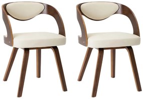 Nowoczesny kremowy komplet krzeseł R8-W70