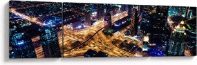 Obraz miasta nocą (170x50 cm)