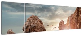 Obraz - Zachód słońca nad klifami (170x50 cm)
