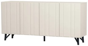 Kremowa niska komoda z litego drewna sosnowego 181x85 cm Miller – WOOOD