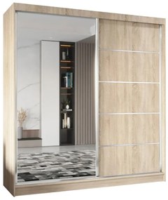 Szafa przesuwna - Marco 200 cm, dąb sonoma
