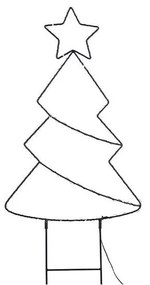 Solight 1V290 - LED zewnętrzna dekoracja świąteczna 85xLED/3xAA IP44, ciepłe światło, choinka