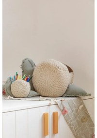 Kremowo-szałwiowy tekstylny dziecięcy kosz na zabawki 60x24x30 cm Big Snail – Lorena Canals
