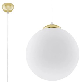 Lampa wisząca w kolorze złota ze szklanym kloszem ø 40 cm Cezab – Nice Lamps