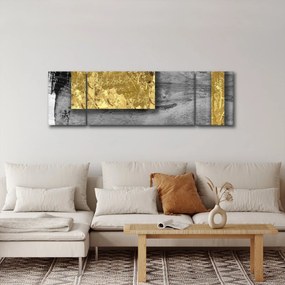 Obraz - Złote kwadraty N⁰2 (170x50 cm)