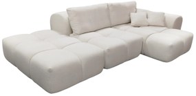 Narożnik sofa modułowa narożna Morano tkanina Manza boucle jasny beż