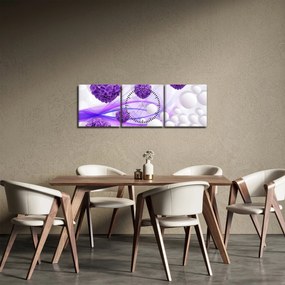 Zdjęcie - Kulki, kulki, kwiaty, ... (z zegarem) (90x30 cm)
