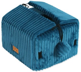 Niebieska budka dla kotów 40x36 cm Magic Cat Stripe – Plaček Pet Products